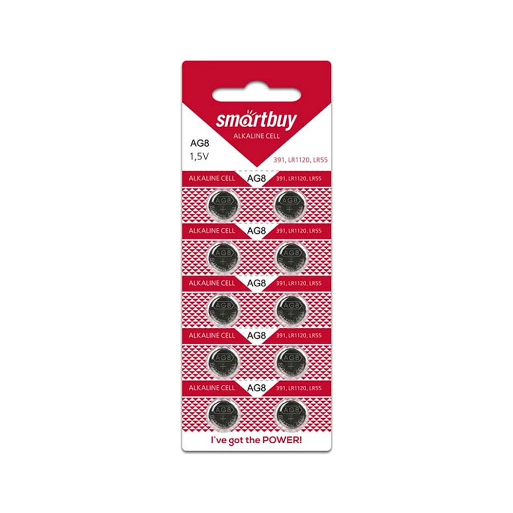 Батарейка часовая Smartbuy AG8-10В (10/2000) (SBBB-AG8-10B)