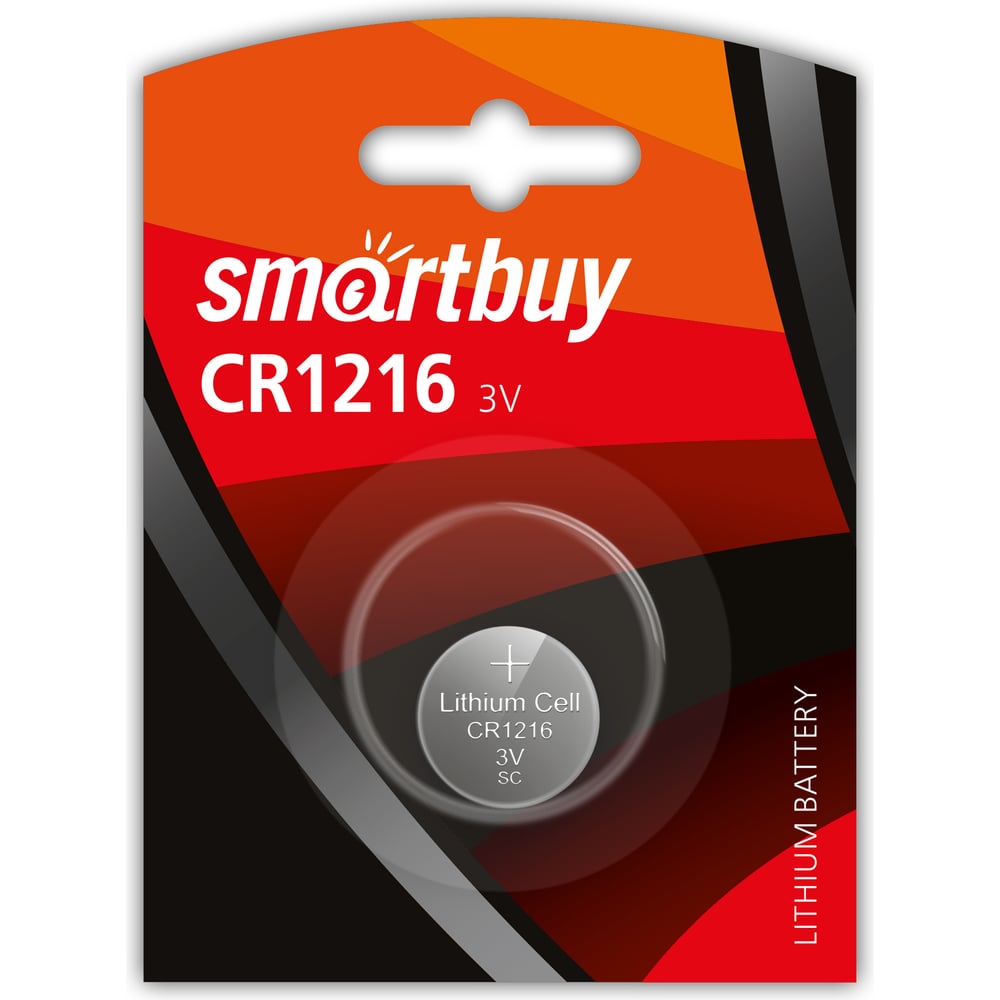 Литиевый элемент питания Smartbuy CR1216/1B (12/720)
