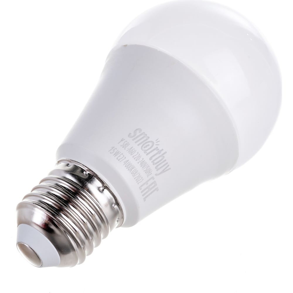 Светодиодная (LED) Лампа Smartbuy- A60-15W/4000/E27