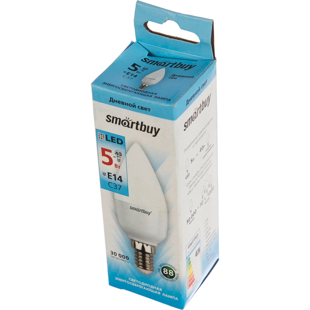 Светодиодная (LED) Лампа Smartbuy-C37-05W/4000/E14