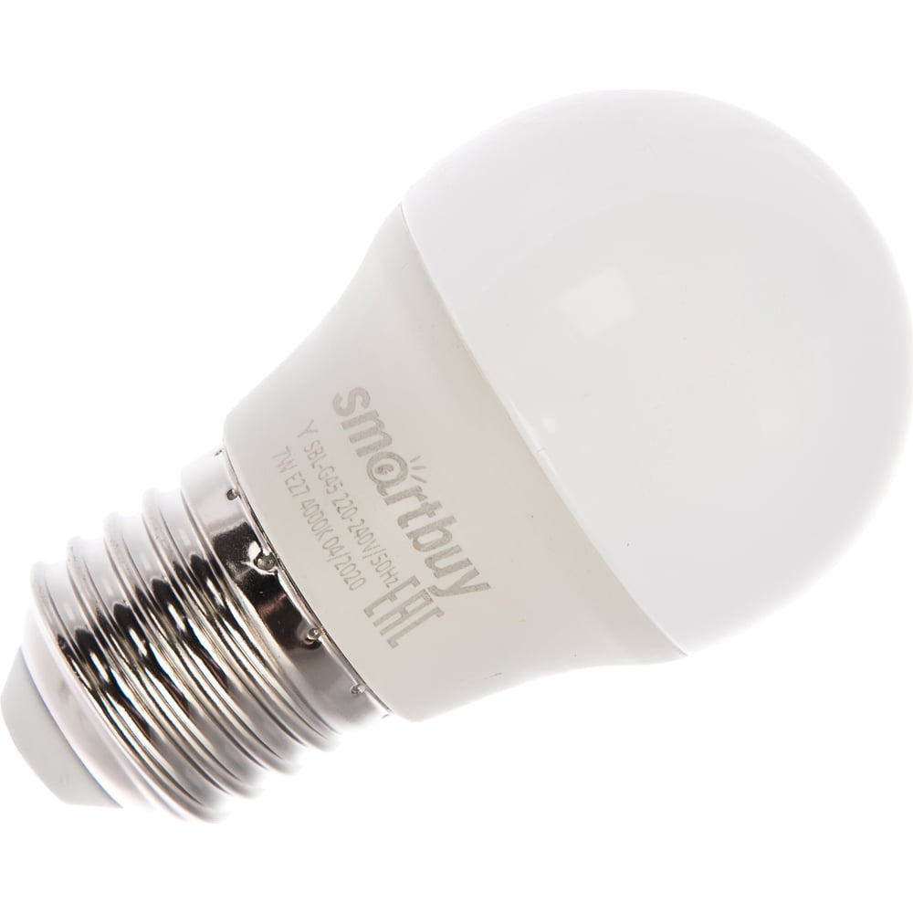 Светодиодная (LED) Лампа Smartbuy-G45-07W/4000/E27