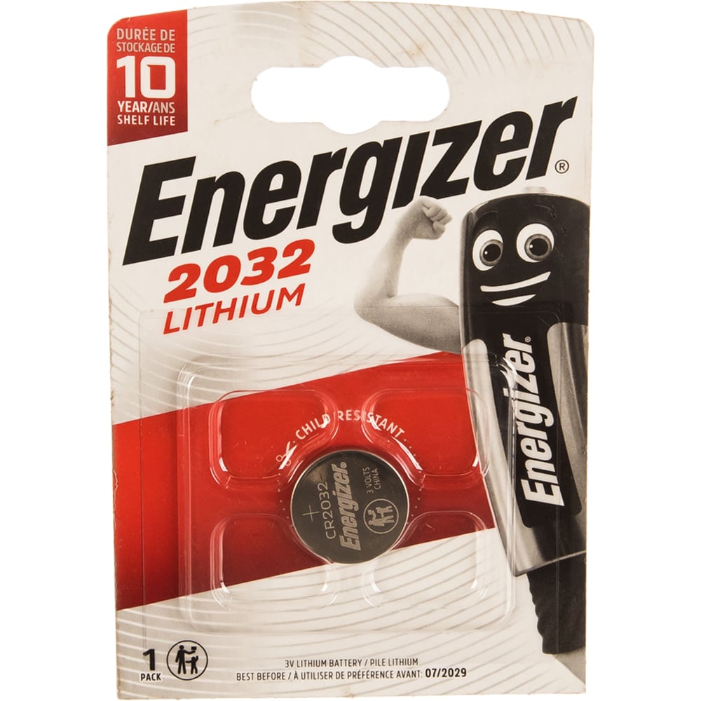 Батарейка Energizer CR2032BR Lithium 3V/10/140