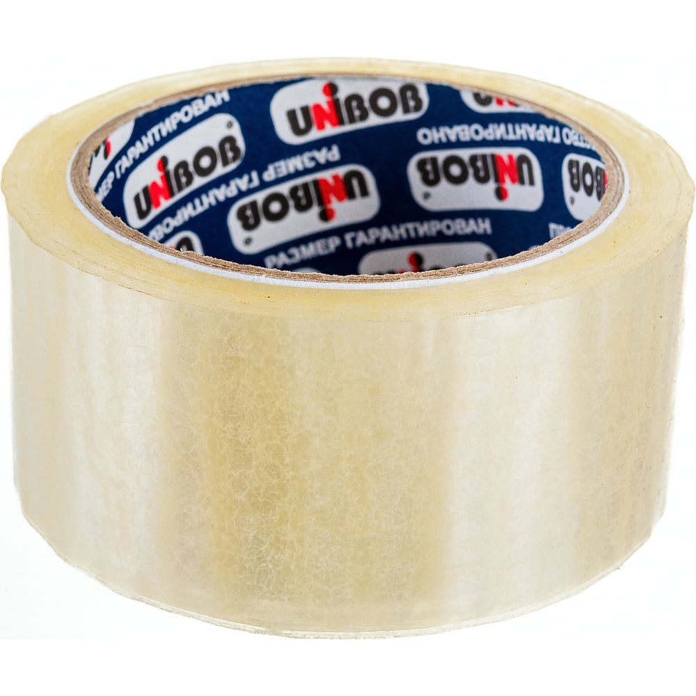 Клейкая лента упаковочная Unibob 400 48мм х 66м (прозрачная) 36шт/уп