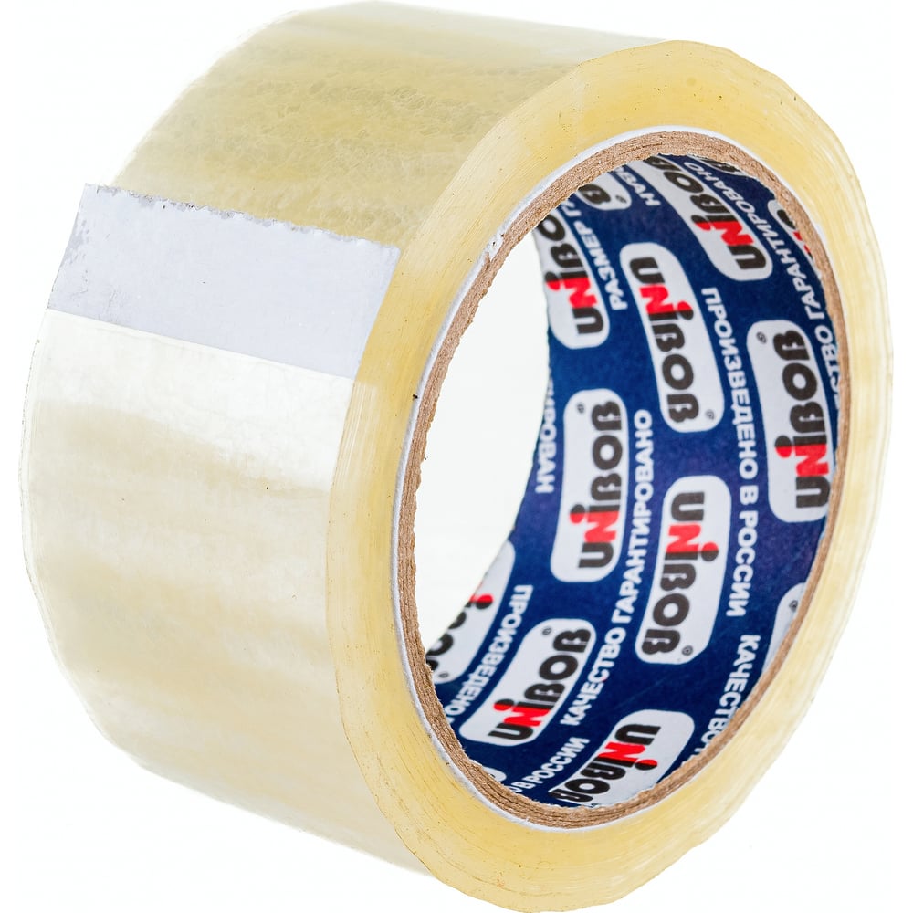 Клейкая лента упаковочная Unibob 400 48мм х 66м (прозрачная) 36шт/уп