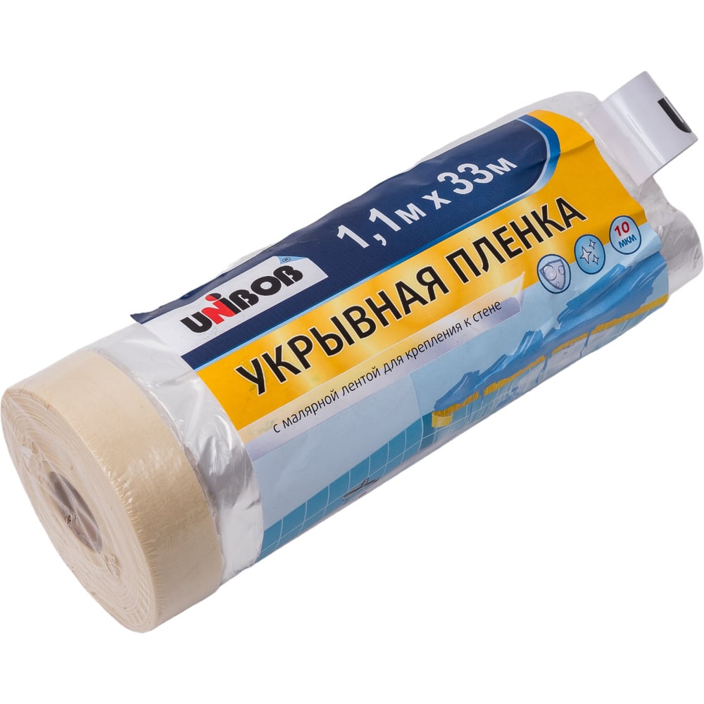 Пленка укрывная с молярной лентой Unibob 1,1м х33м 25шт/уп