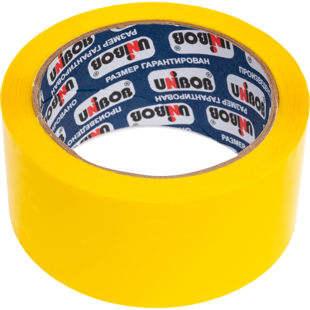 Клейкая лента упаковочная Unibob 600 48мм х 66м желтый  36шт/уп