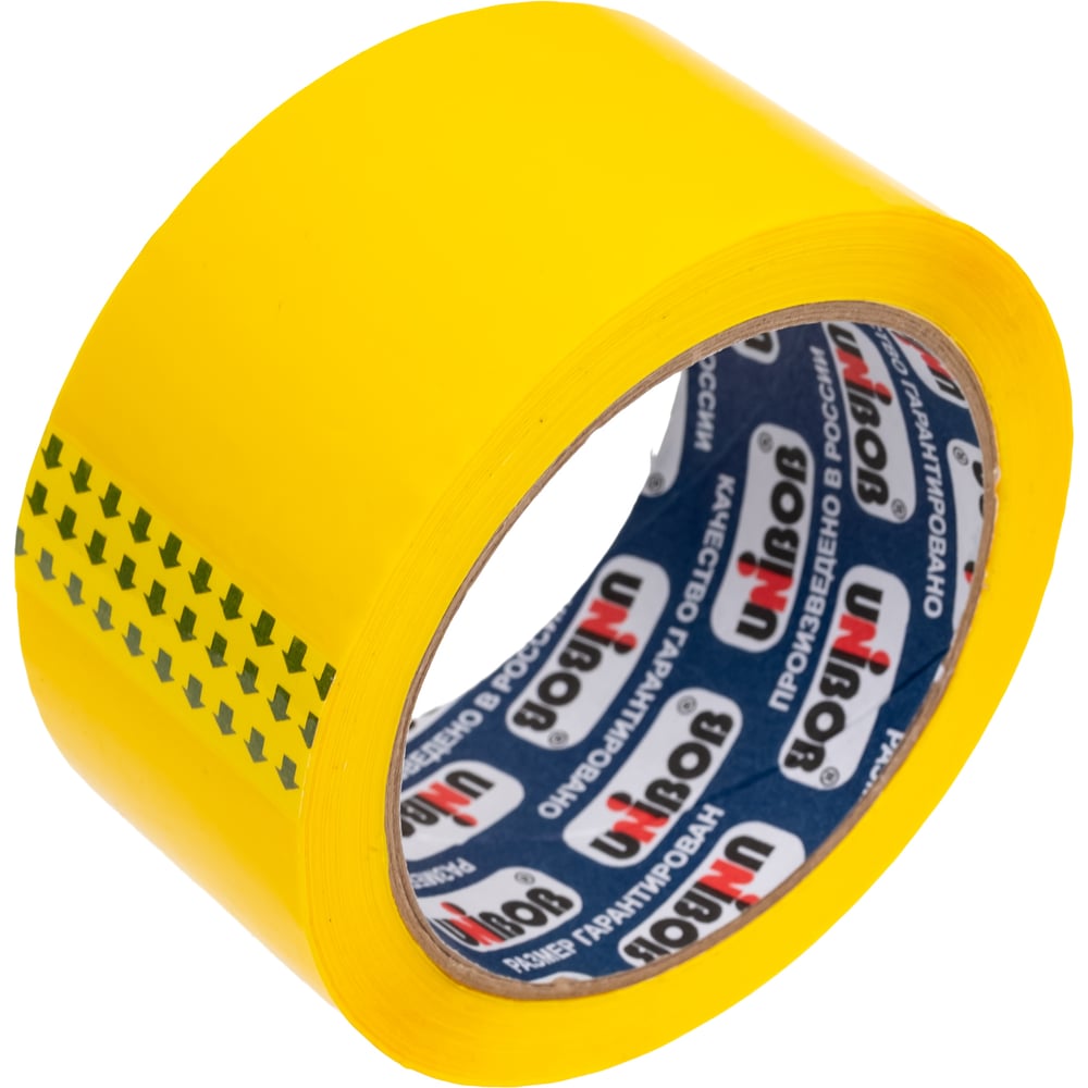 Клейкая лента упаковочная Unibob 600 48мм х 66м желтый  36шт/уп