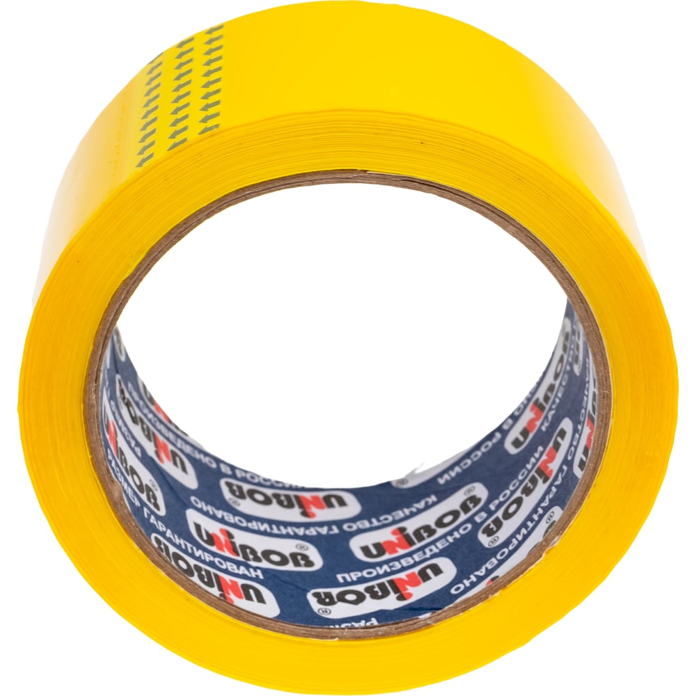 Клейкая лента упаковочная Unibob 600 48мм х 66м желтый  36шт/уп