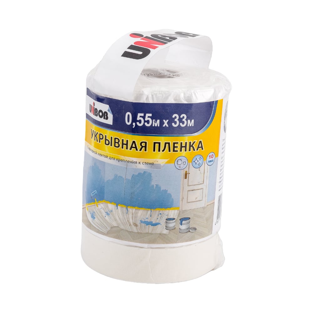 Пленка укрывная с молярной лентой Unibob 0,55м х33м 25шт/уп