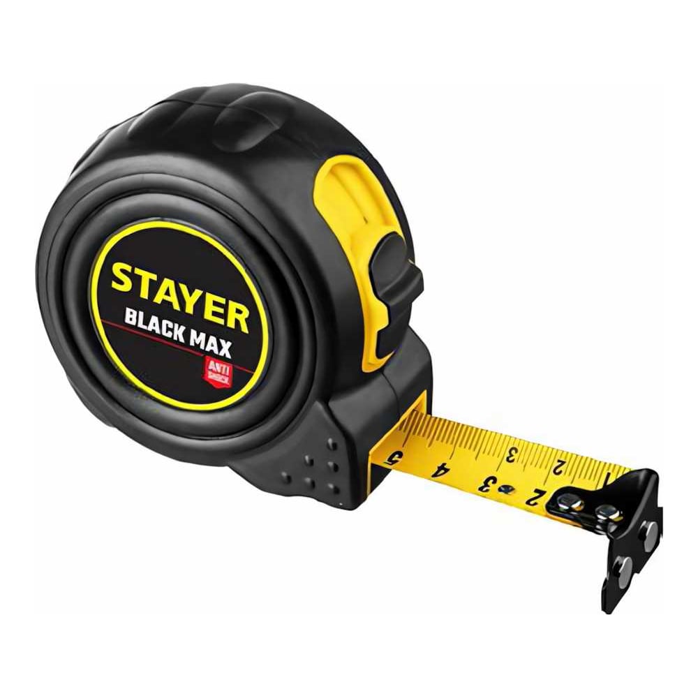 Рулетка STAYER "PROFI" "AREX", двухкомпонентный противоударный корпус, упрочненное полотно, 10м/25мм