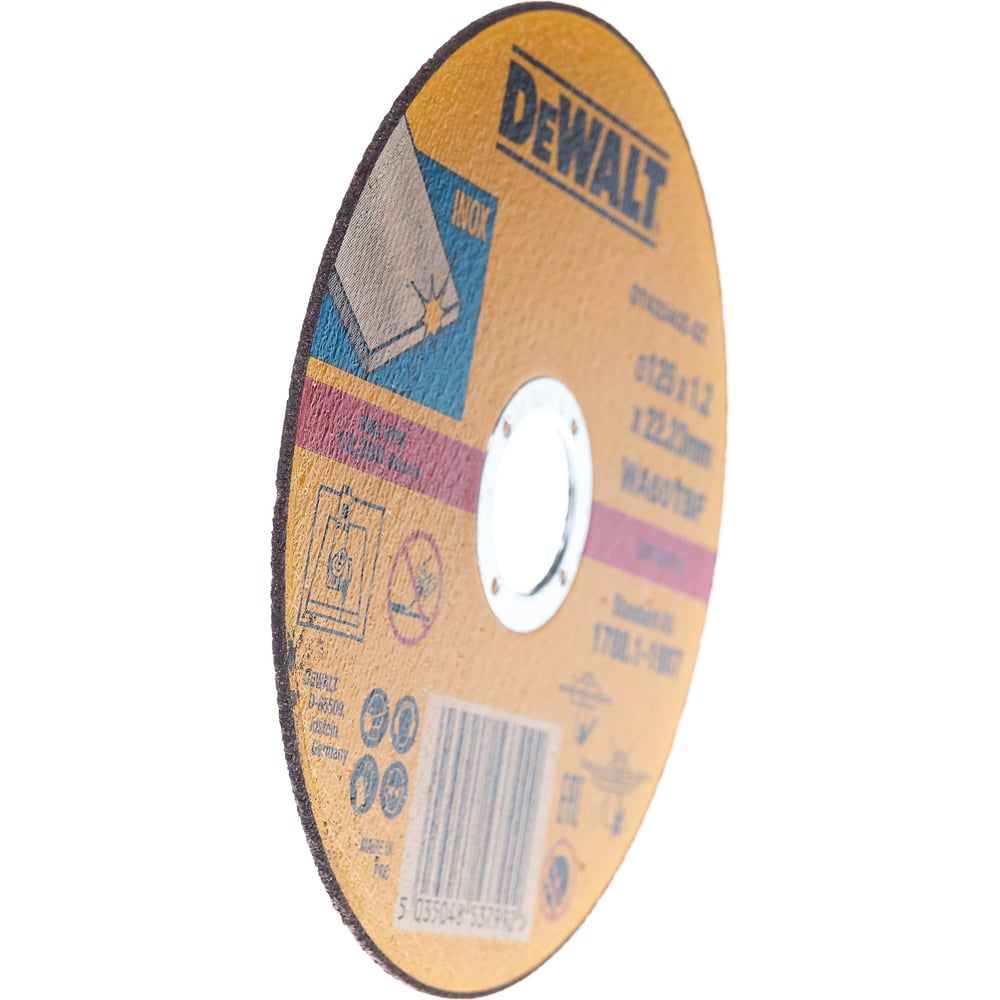 DeWalt круг отрез. П/МЕТ. INDUSTRIAL, 125x1/2