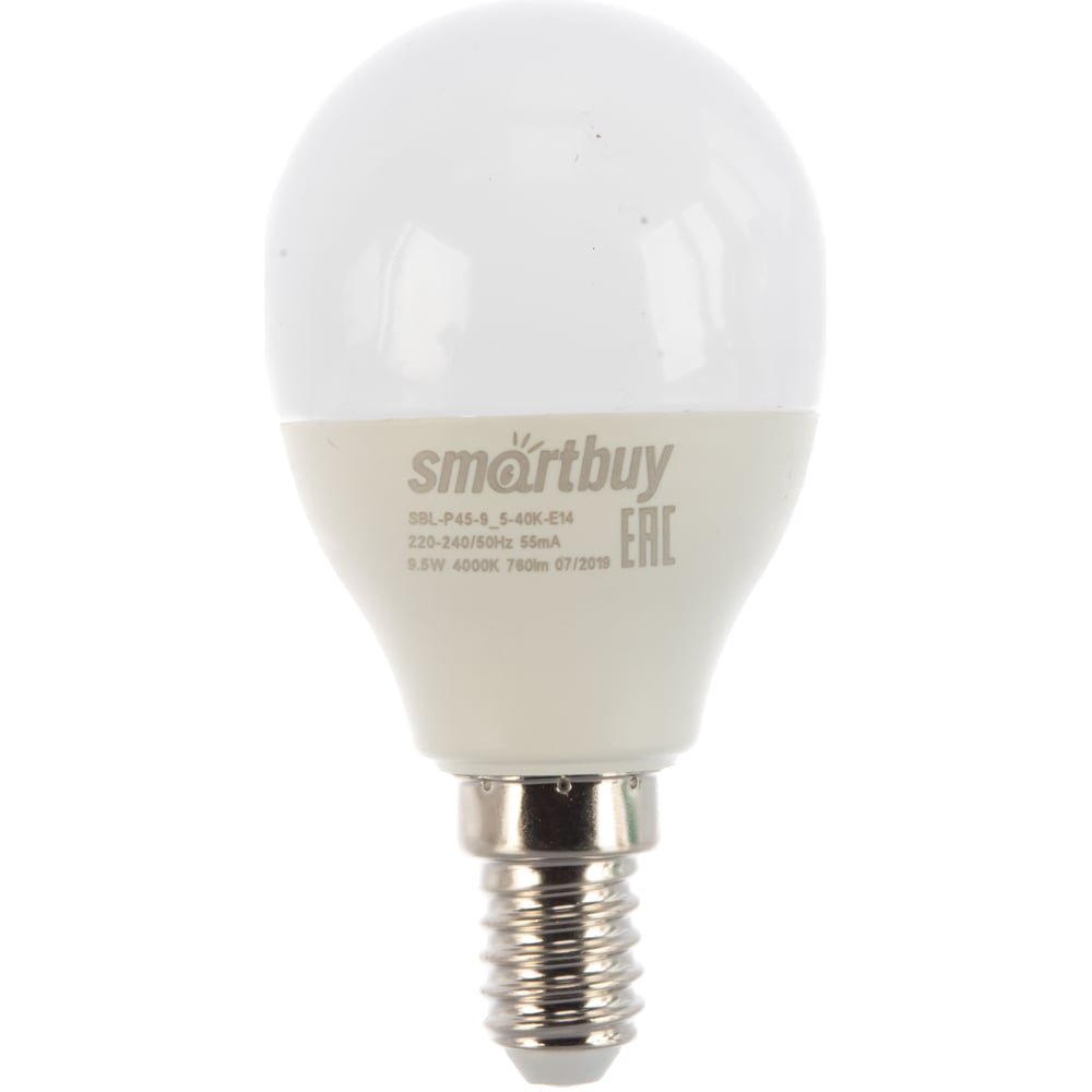 Светодиодная (LED) Лампа Smartbuy-P45-9,5W/4000-E14