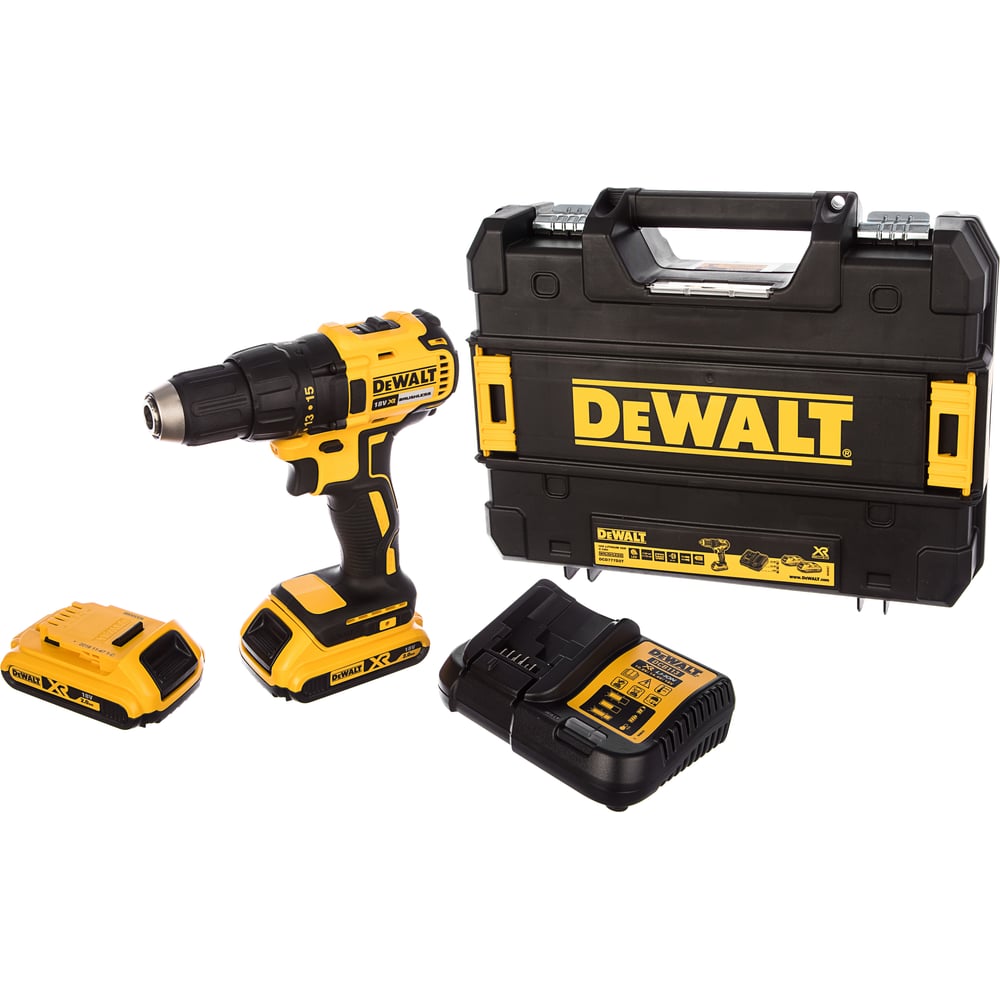 DEWALT DCD777D2-QW, 18В XR бесщет. дрель-шуруповерт, 2х2, ОА