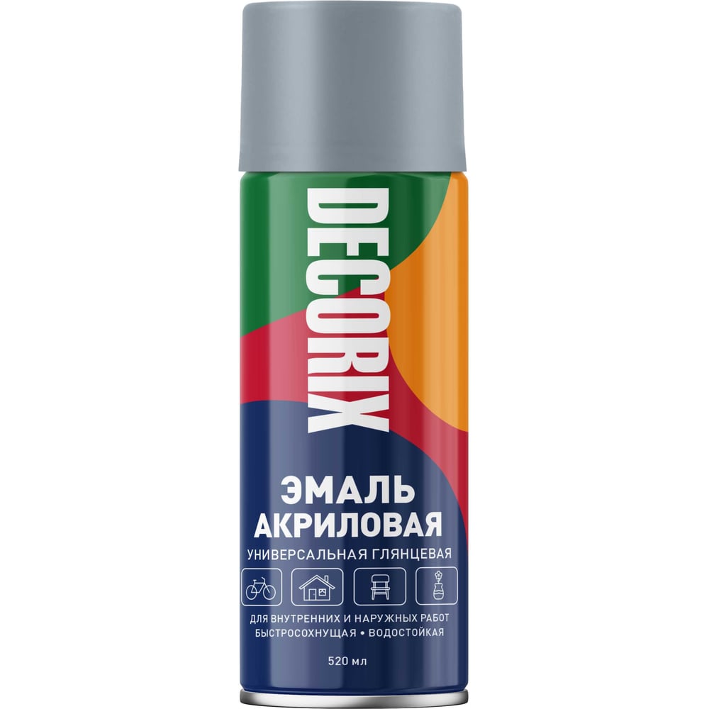 Аэрозоль Decorix универс.светло-серый 520мл (12шт/уп) А27