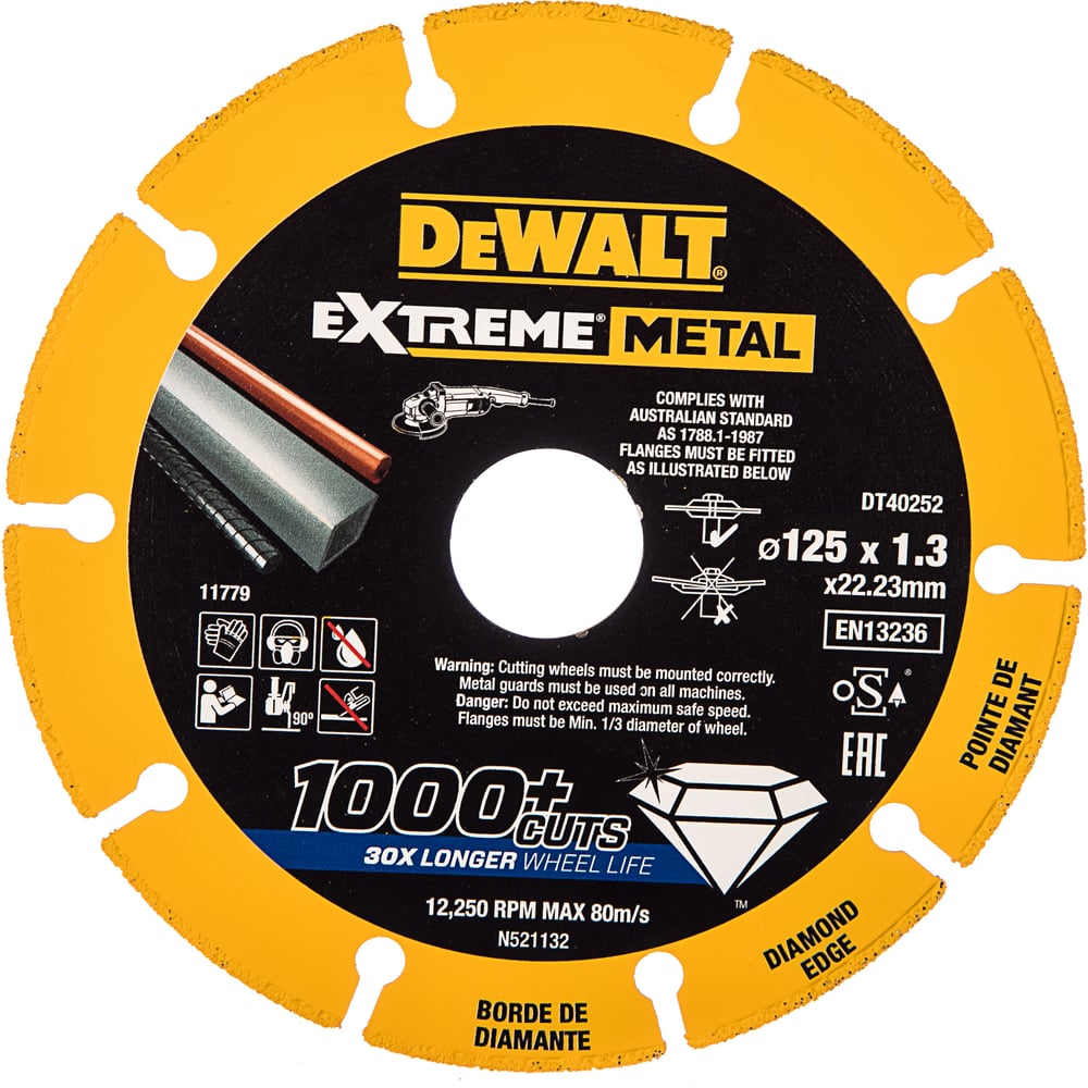 Диск отрезной по металлу DeWalt 125mm
