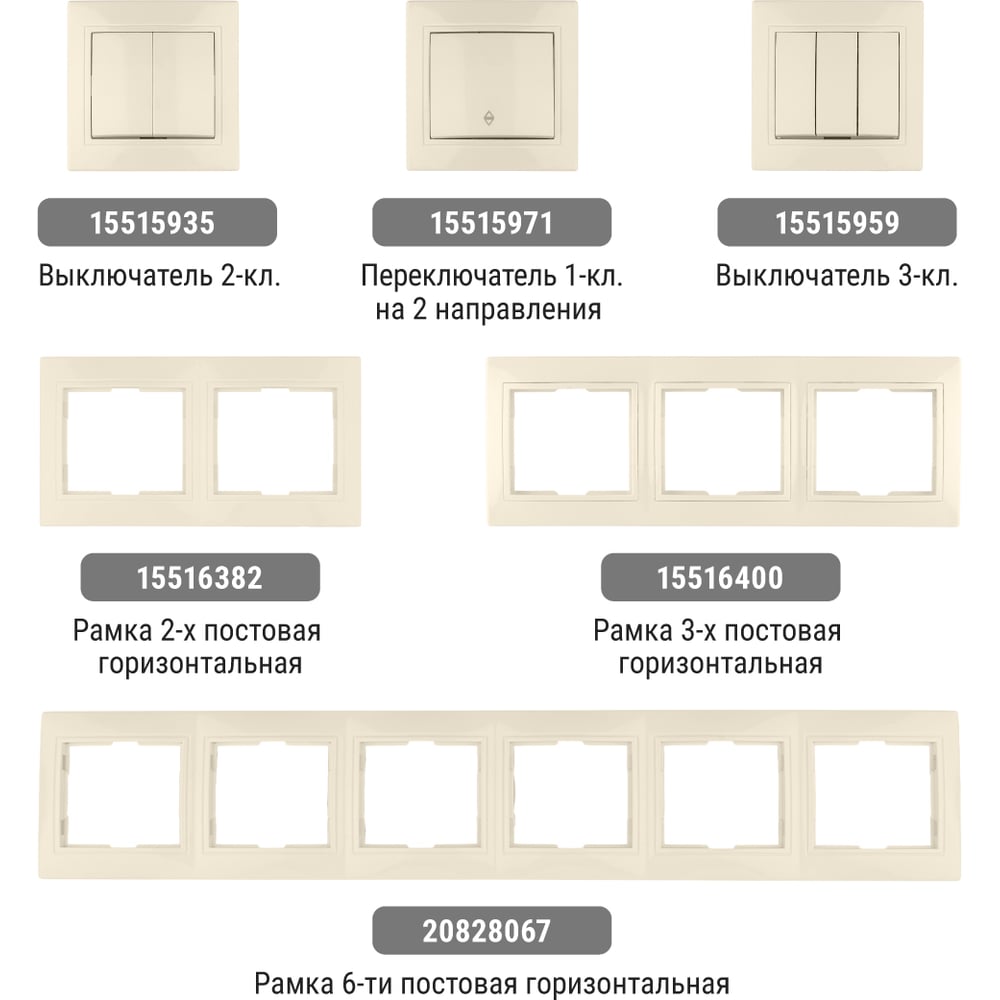 Розетка двойная 2П+3 16А 250В сл.кость "Таймыр" TDM