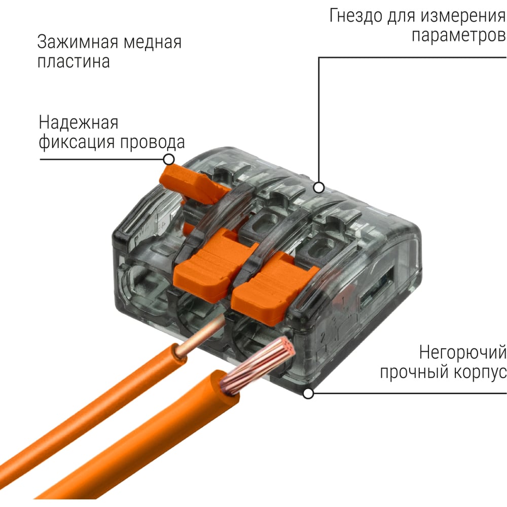 Соединительная клемма СК-613 (2,5мм2) (3 вых) TDM